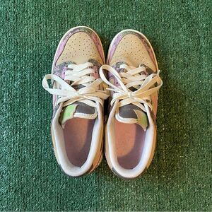 Vintage Nike Dunk Low Floral Print 2007 4Y